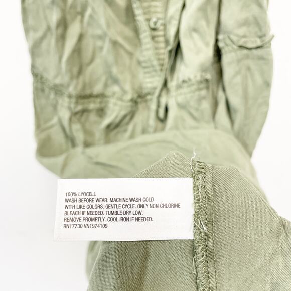 Isabel Maternity Green Short Sleeve Button-Front Belted Maternity Dress XS - Picture 6 of 6